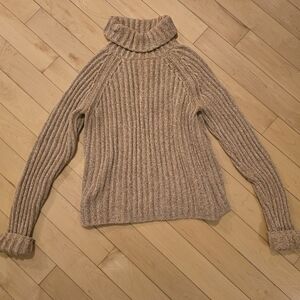 J. Crew Tan Turtleneck Sweater - M